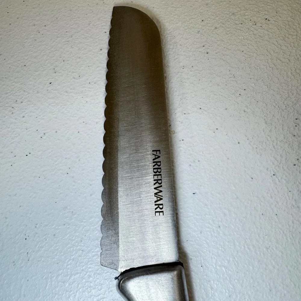 Farberware Serrated Utility Knife Silver Handle Kitchen Tool‎